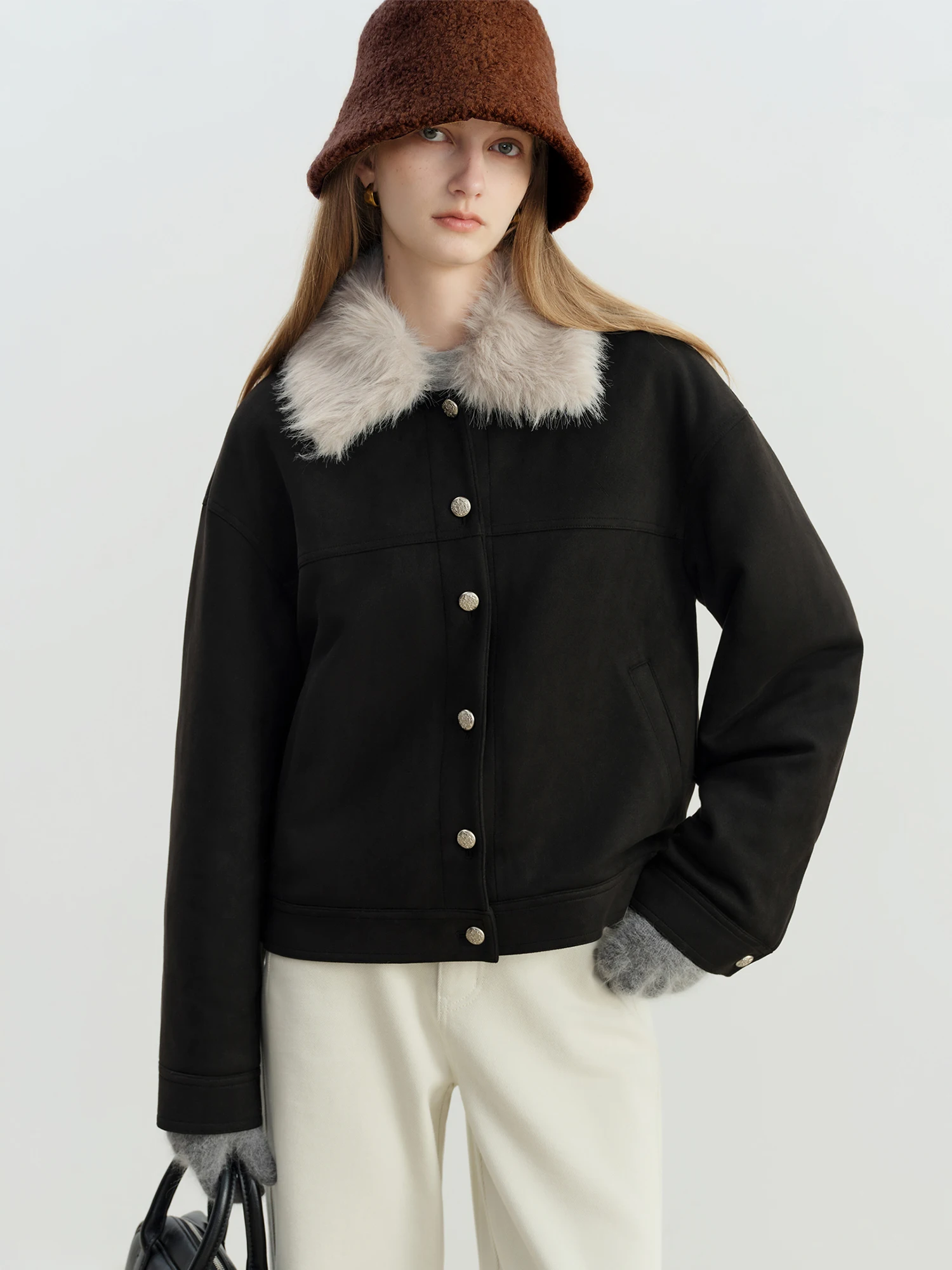 Ziqiao шерстяная однотонная темпераментная - Фотография_4