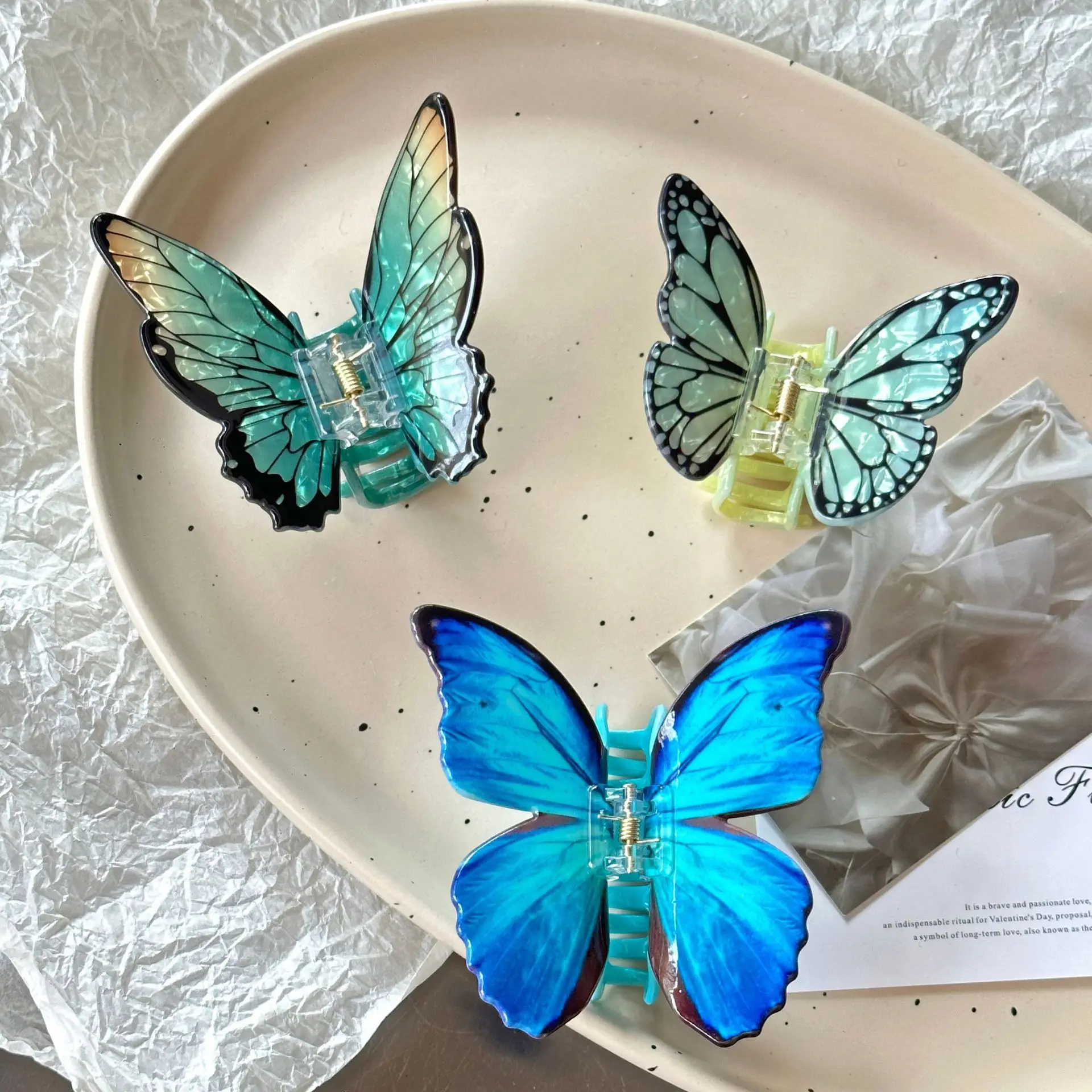 Года, акриловые заколки для волос с имитацией бабочки - Фотография_6