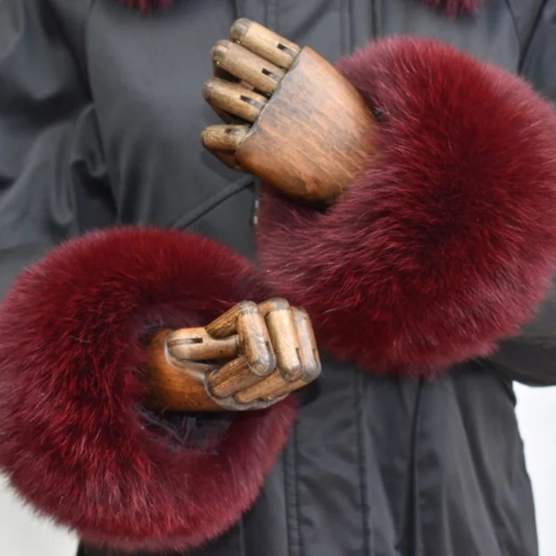 Манжеты из лисьего меха для женщин - Фотография_4