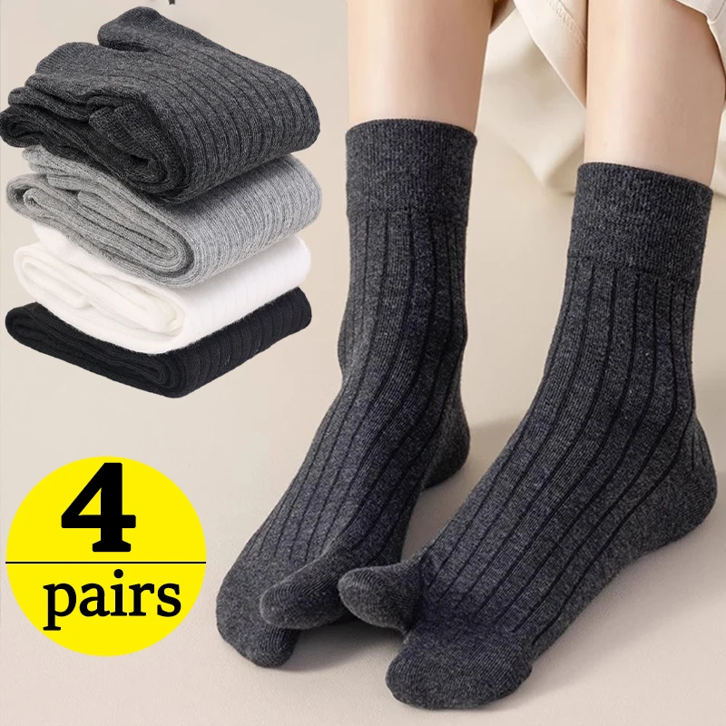 Y2k хлопковые эластичные носки с двумя пальцами - Фотография_2