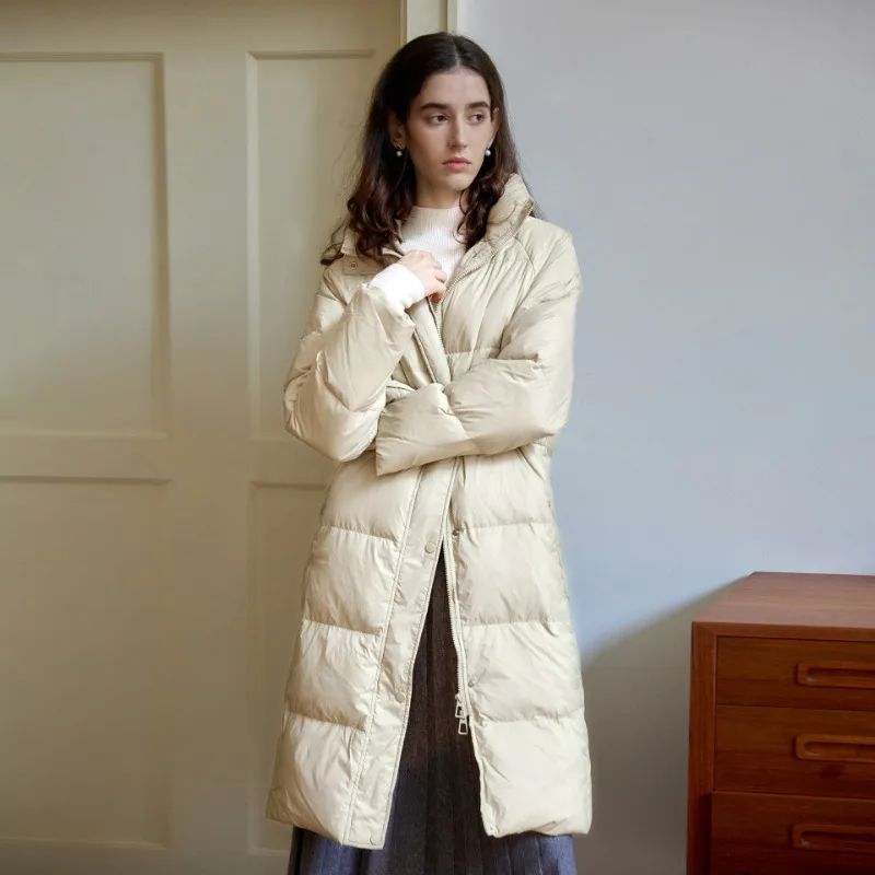 Зимние женские однотонные длинные - Фотография_2