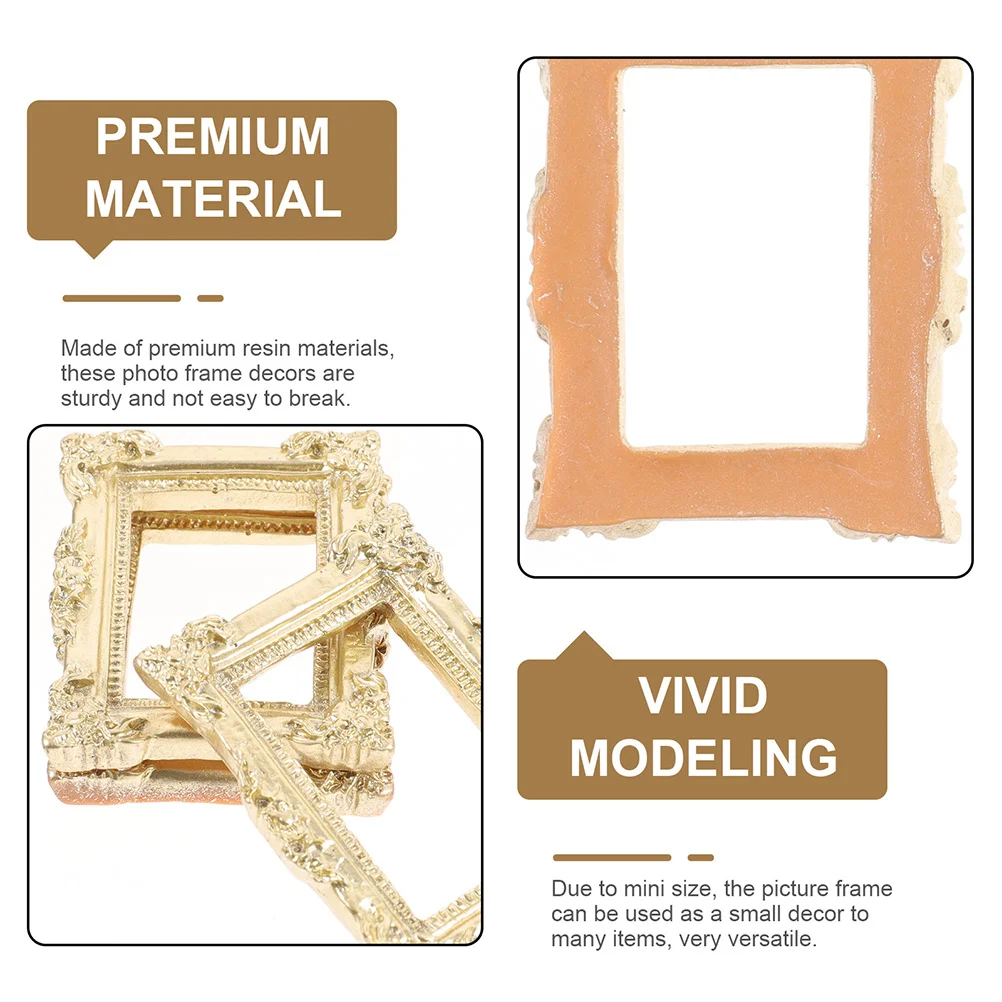 Миниатюрная винтажная фоторамка из смолы в стиле ретро