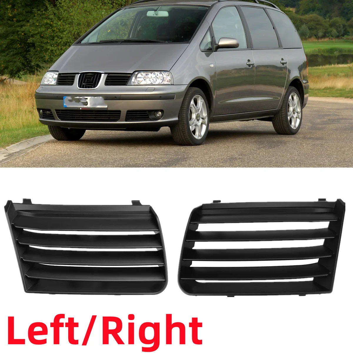 Боковая решетка переднего бампера для seat alhambra 2001-2010