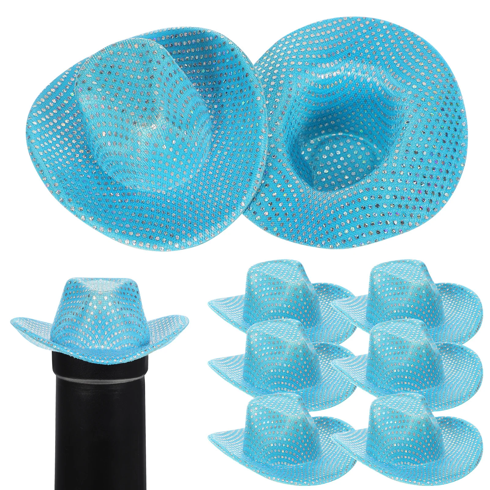 Мини-блестящие ковбойские шляпы - Фотография_4