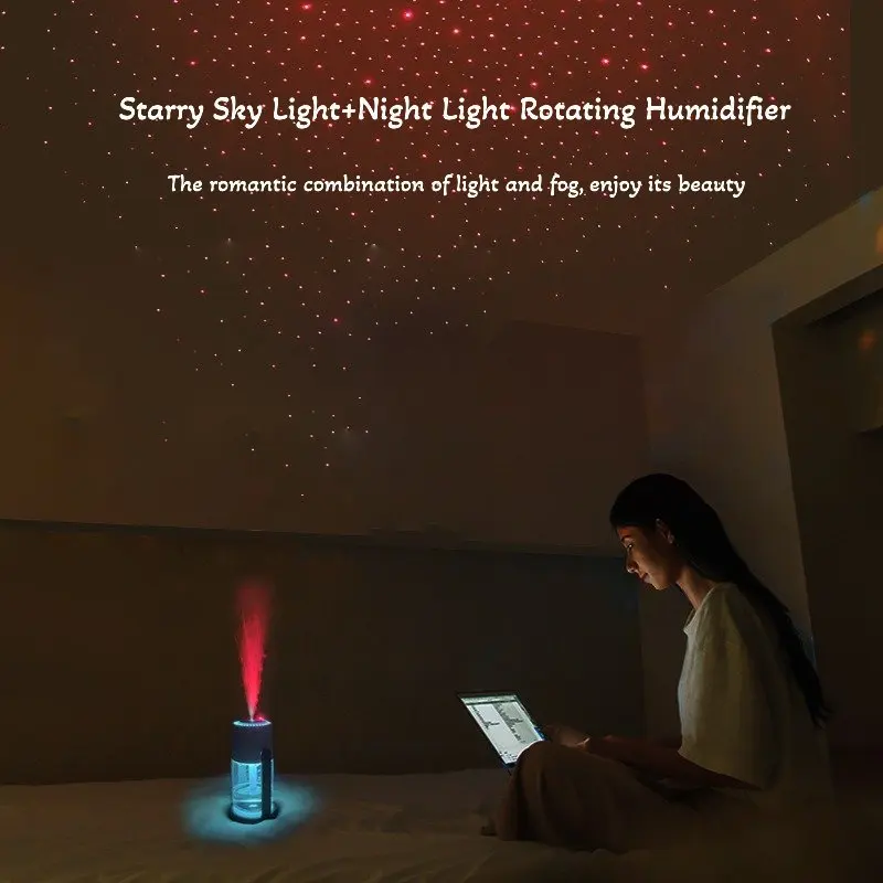 Увлажнитель воздуха star projector 280 мл — тихий туман usb-c - Фотография_3