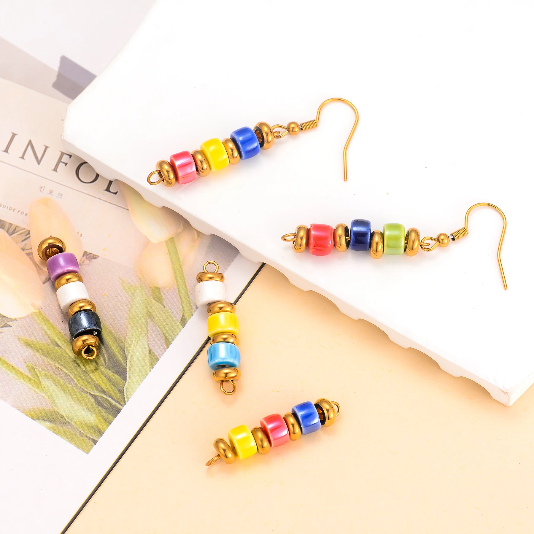 Разноцветные керамические бусины - Фотография_3