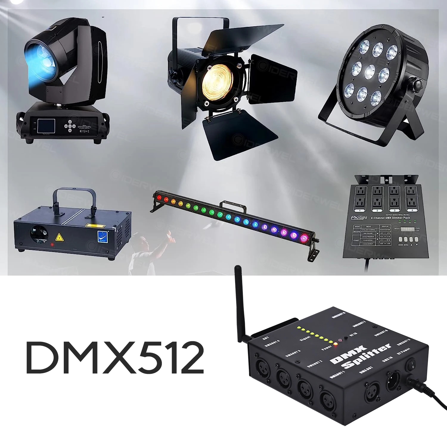 Dmx512 8-полосный изолированный разветвитель приемник с 2 - Фотография_5