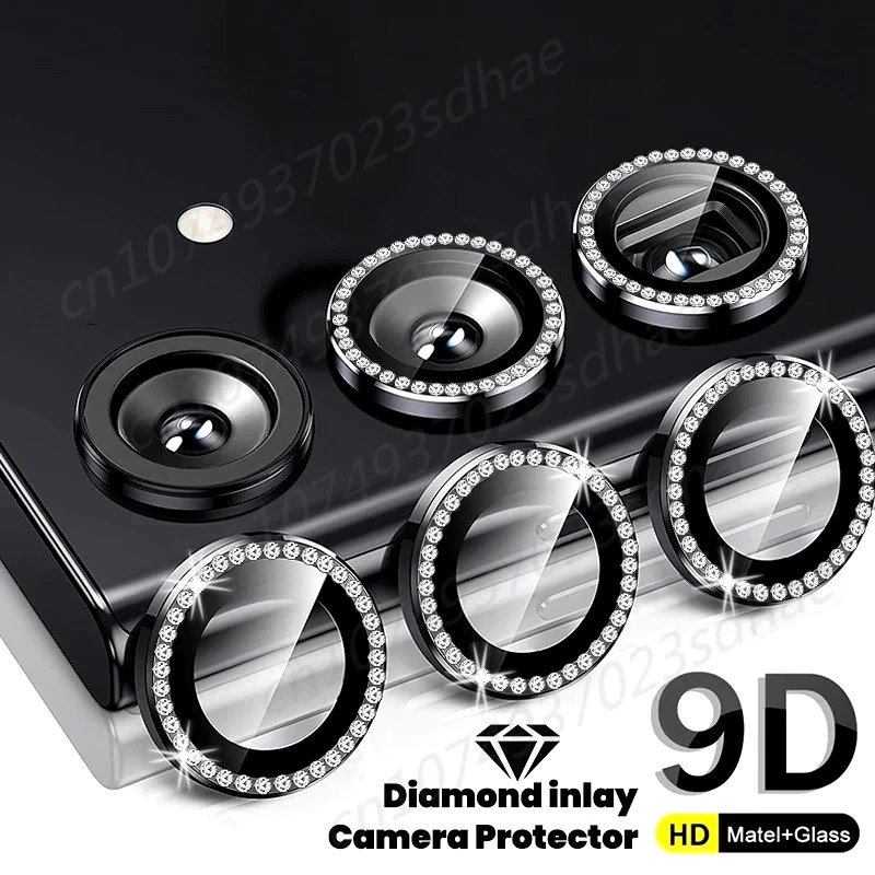 Bling 3d diamond metal camera ring