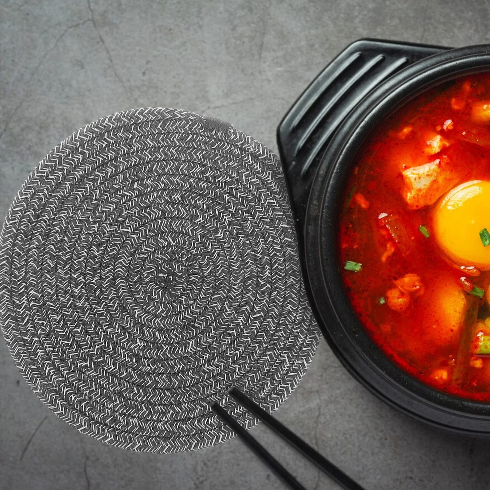 1 комплект, круглые тканые подставки для столовых приборов - Фотография_5