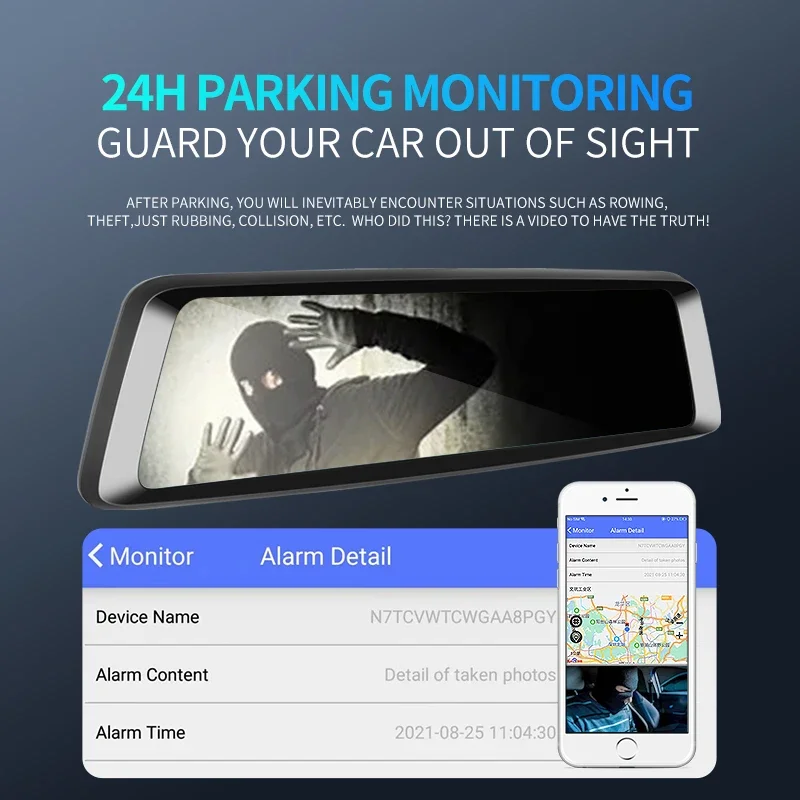 Зеркальная камера 4g dash cam a10 - Фотография_3