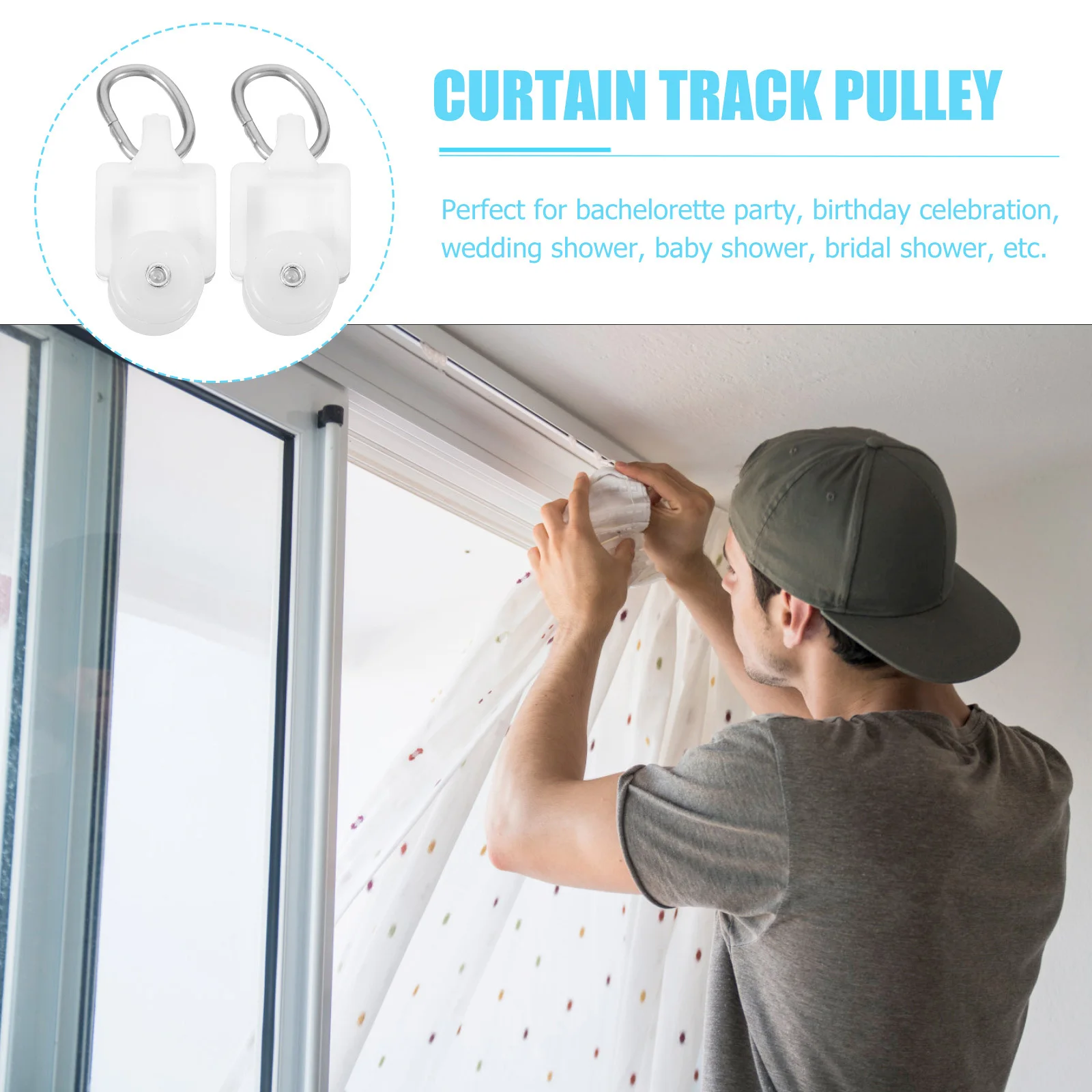 Ролики для штор, крючки для планеров,