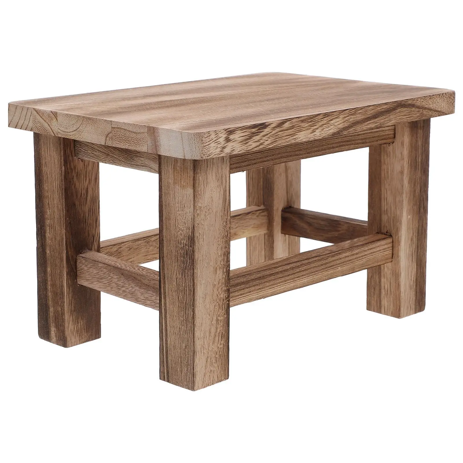 Табурет из цельного дерева в стиле ретро