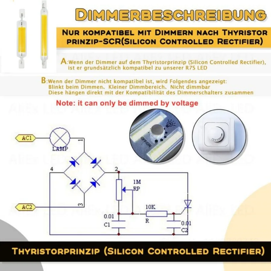 Высокомощный светодиод r7s cob - Фотография_6
