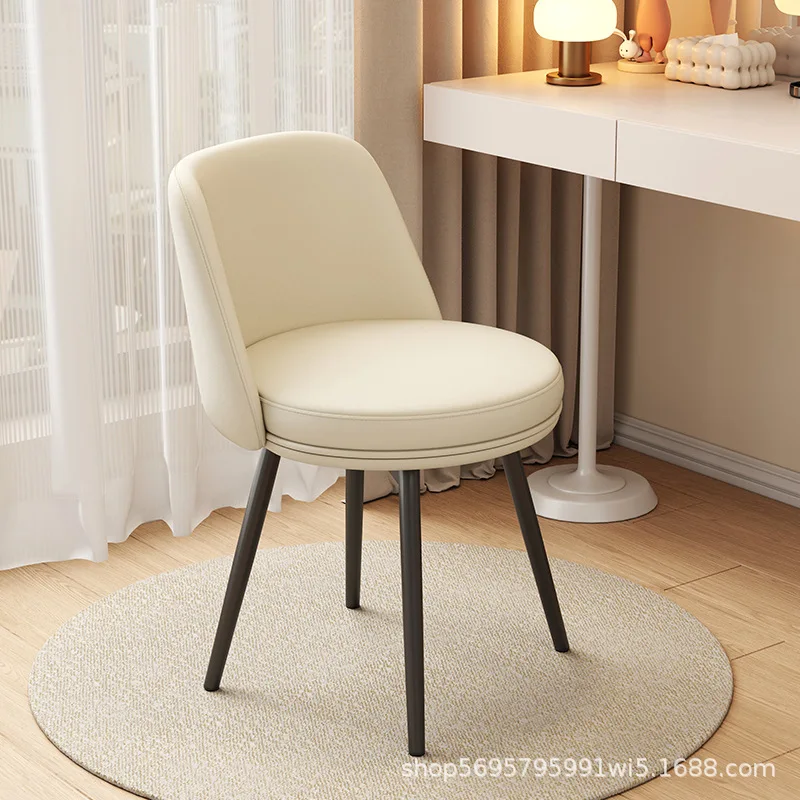 Роскошный компактный табурет для макияжа с небольшой спинкой для спальни