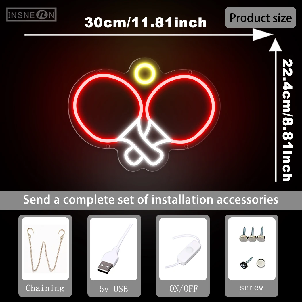 Неоновые вывески для настольного тенниса - Фотография_2