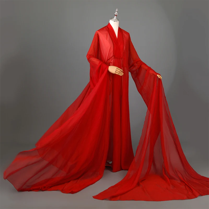 Антикварный большой плащ ханьфу с водяными рукавами - Фотография_2