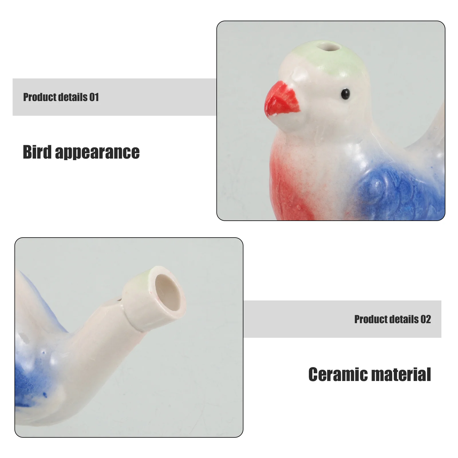 Керамические свистки для птиц в форме животных - Фотография_2