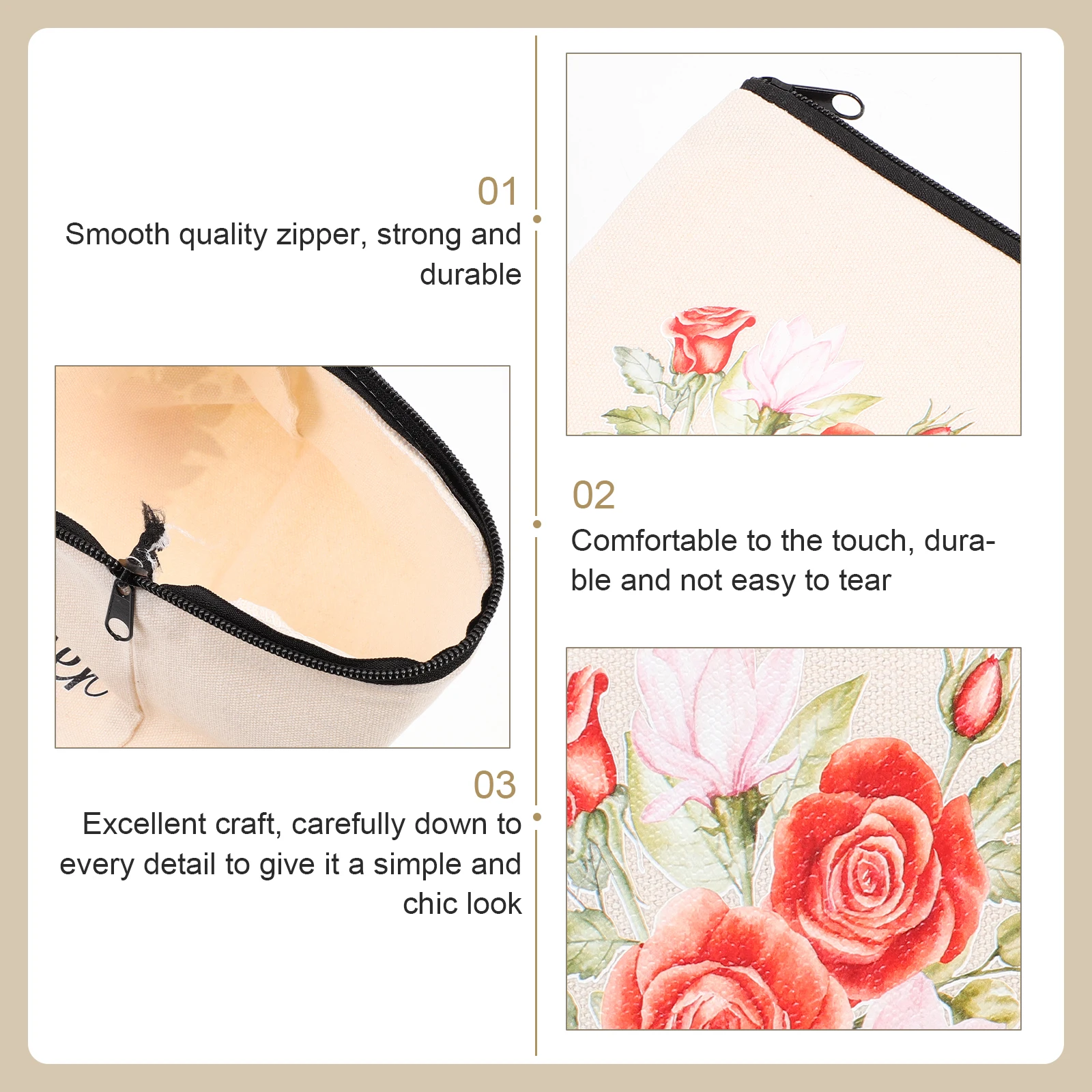 Холщовая сумка-органайзер на молнии для женщин - Фотография_2