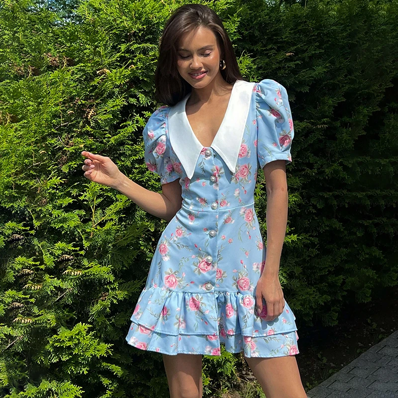 Платье с пышными рукавами и рюшами tornova - Фотография_4