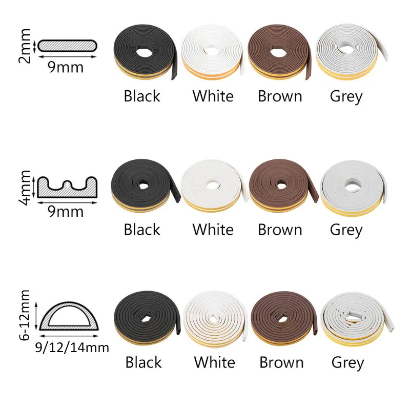6 метров di самоклеящаяся уплотнительная лента для дверей и окон - Фотография_2