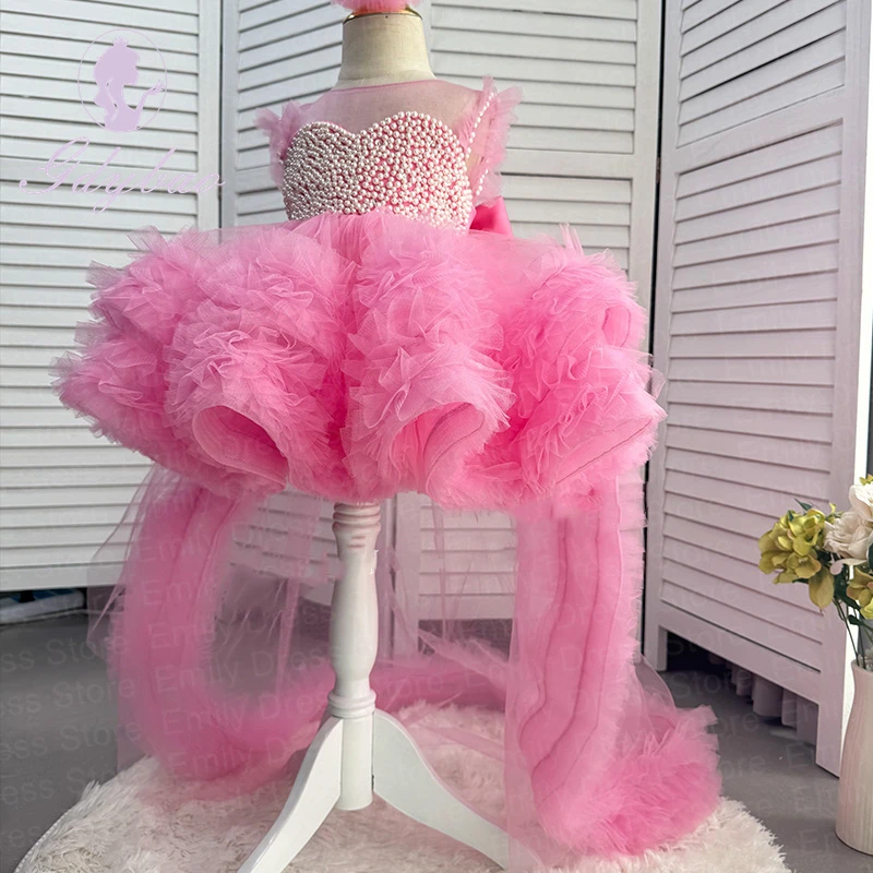 Индивидуальное платье с цветочным узором для девочек 2025 года на свадьбу - Фотография_6