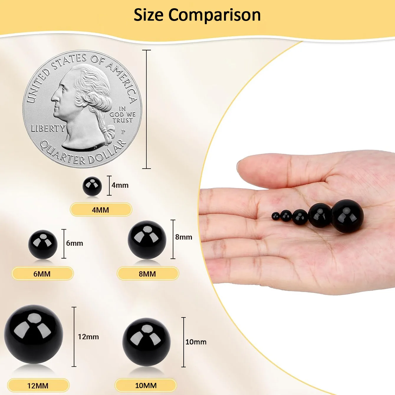 Бусины с черным жемчугом - Фотография_4