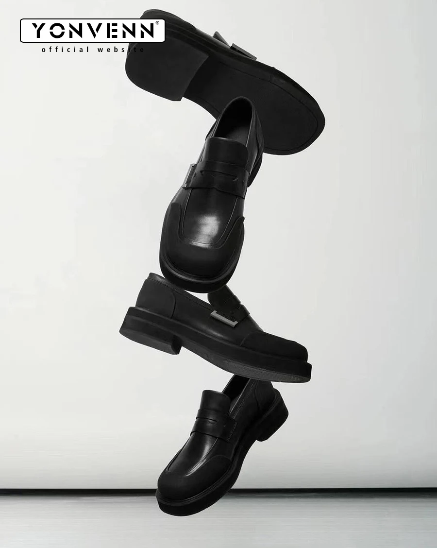Yonvenn, оригинальные мужские кожаные туфли-лоферы 2025 - Фотография_3