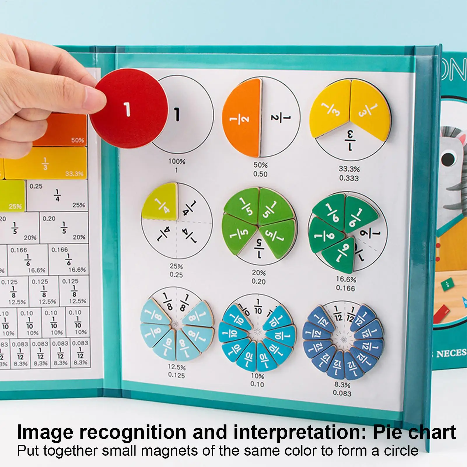 Обучающая головоломка с магнитными дробями - Фотография_3