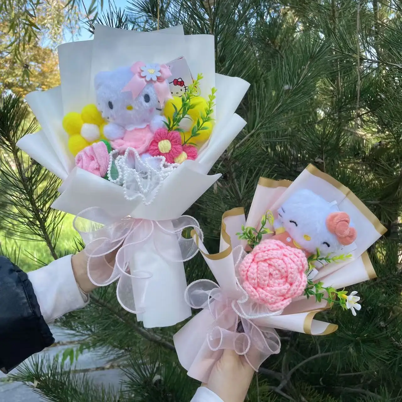 Натуральная плюшевая игрушка hello kitty - Фотография_4