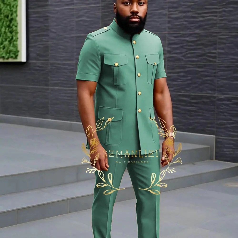 Мужские костюмы высокого качества с коротким рукавом - Фотография_4