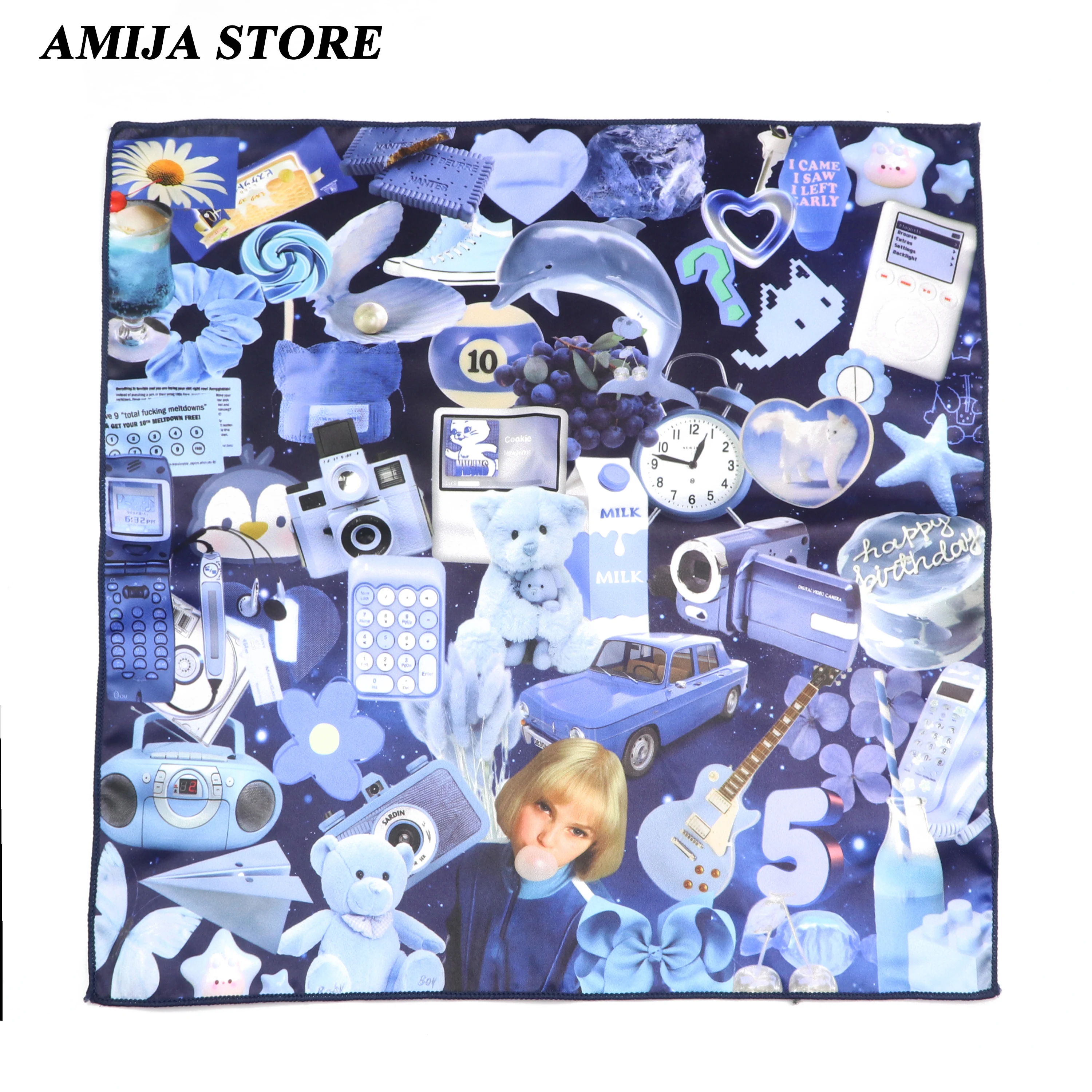 Мужской винтажный платок из искусственного шелка - Фотография_3