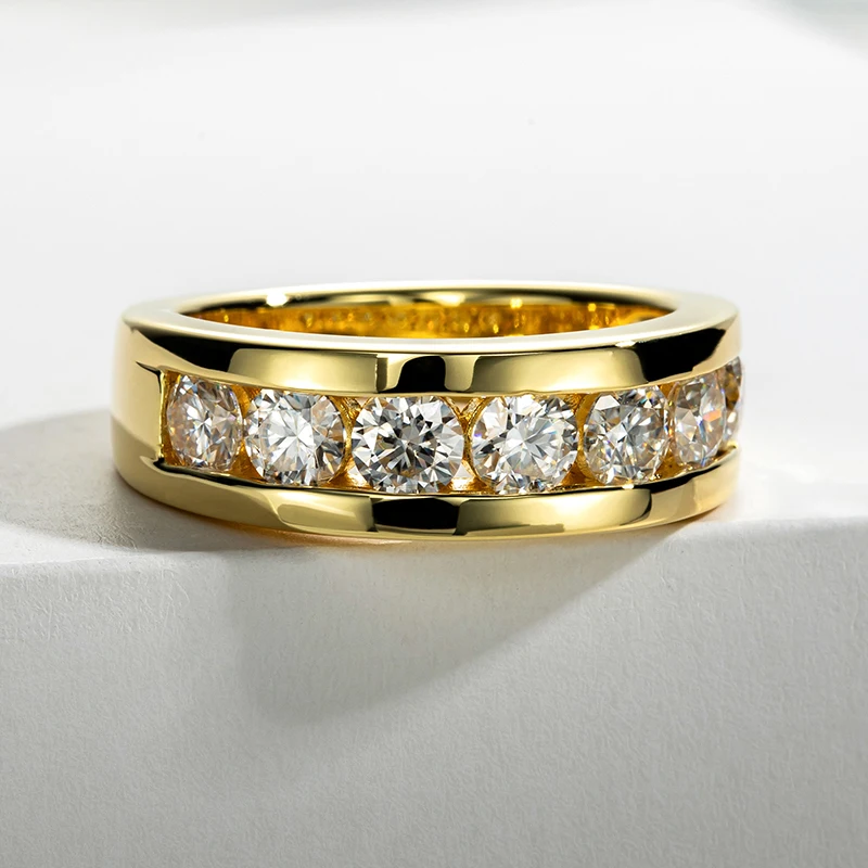 Мужские обручальные кольца с муассанитом - Фотография_2