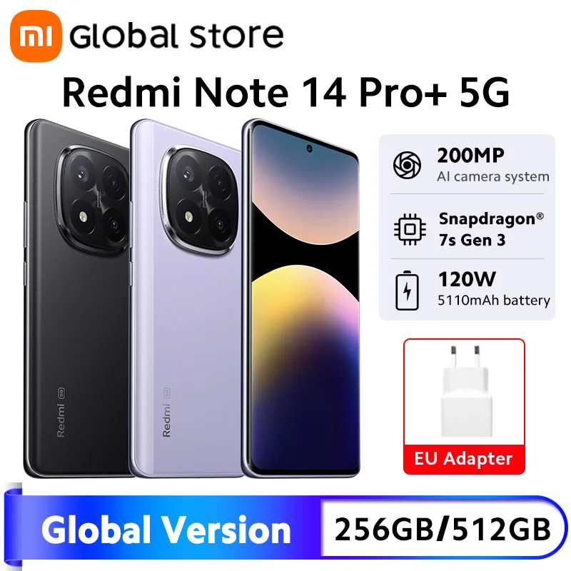 Глобальная версия смартфона redmi note 14 pro plus 5g