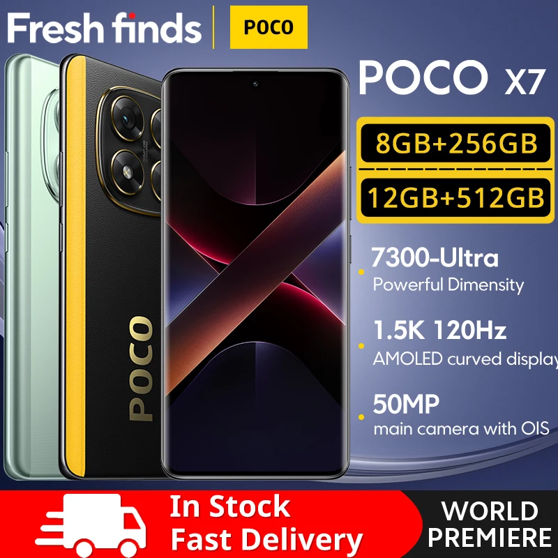Мировая премьера poco x7 глобальная версия смартфон размер 7300-ультра 6