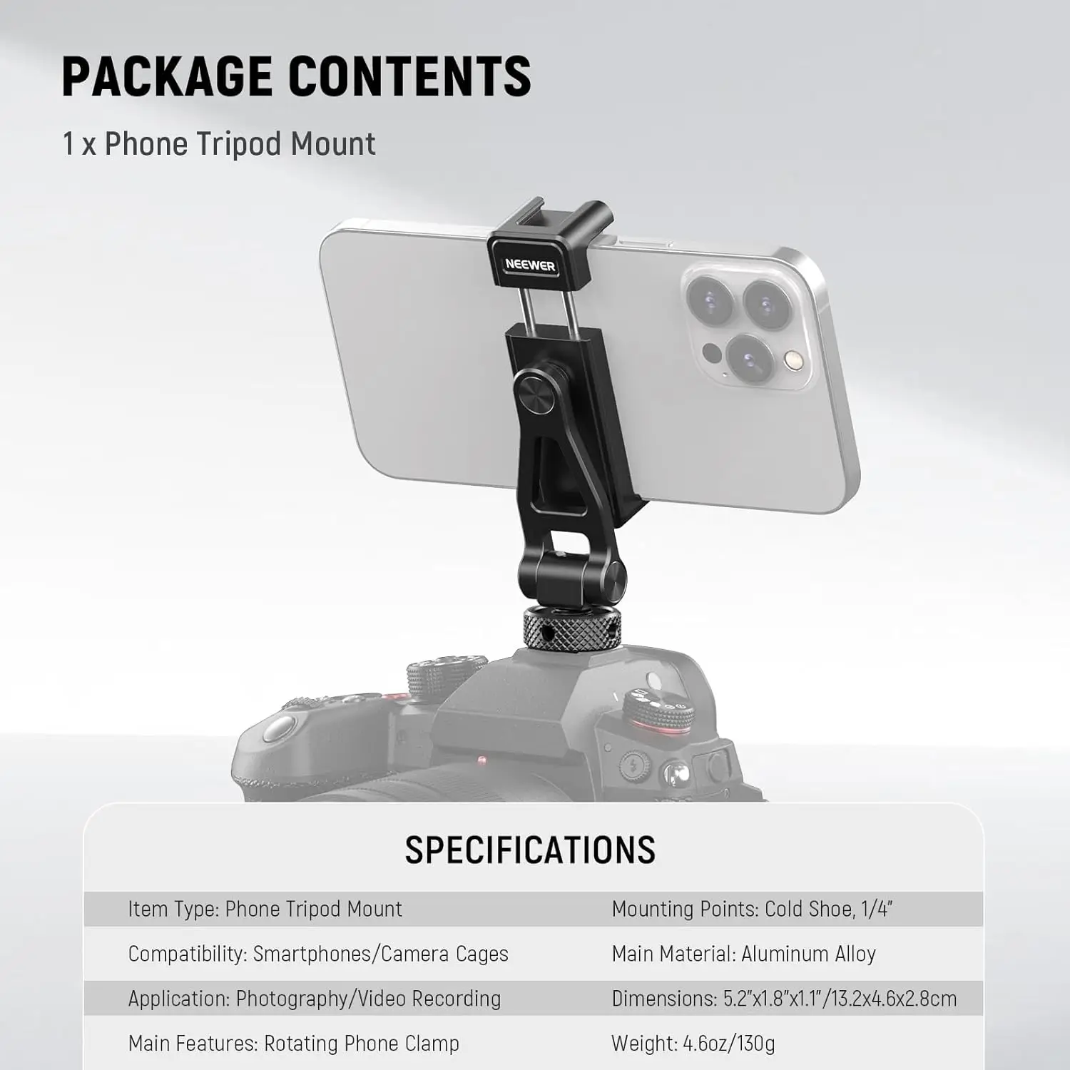 Металлическое крепление для штатива neewer с холодными башмаками - Фотография_6