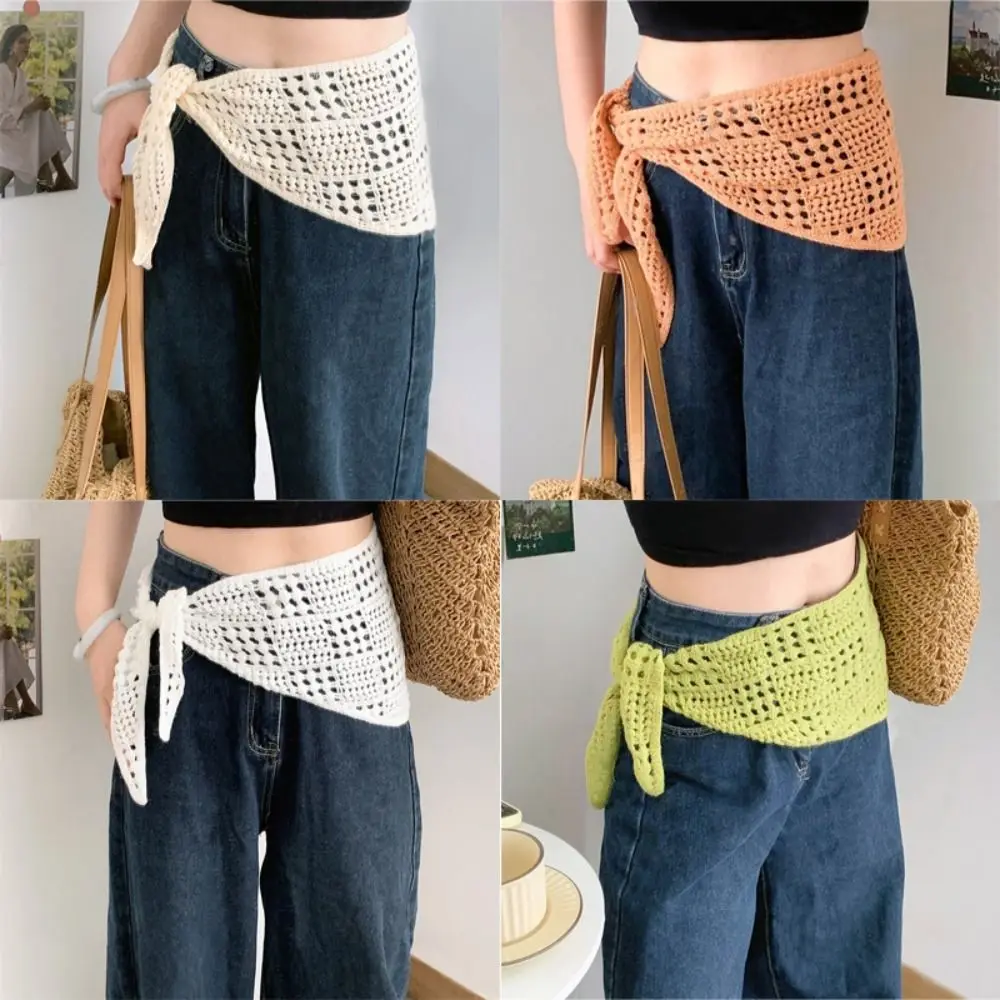 Ретро полый вязаный треугольный - Фотография_3