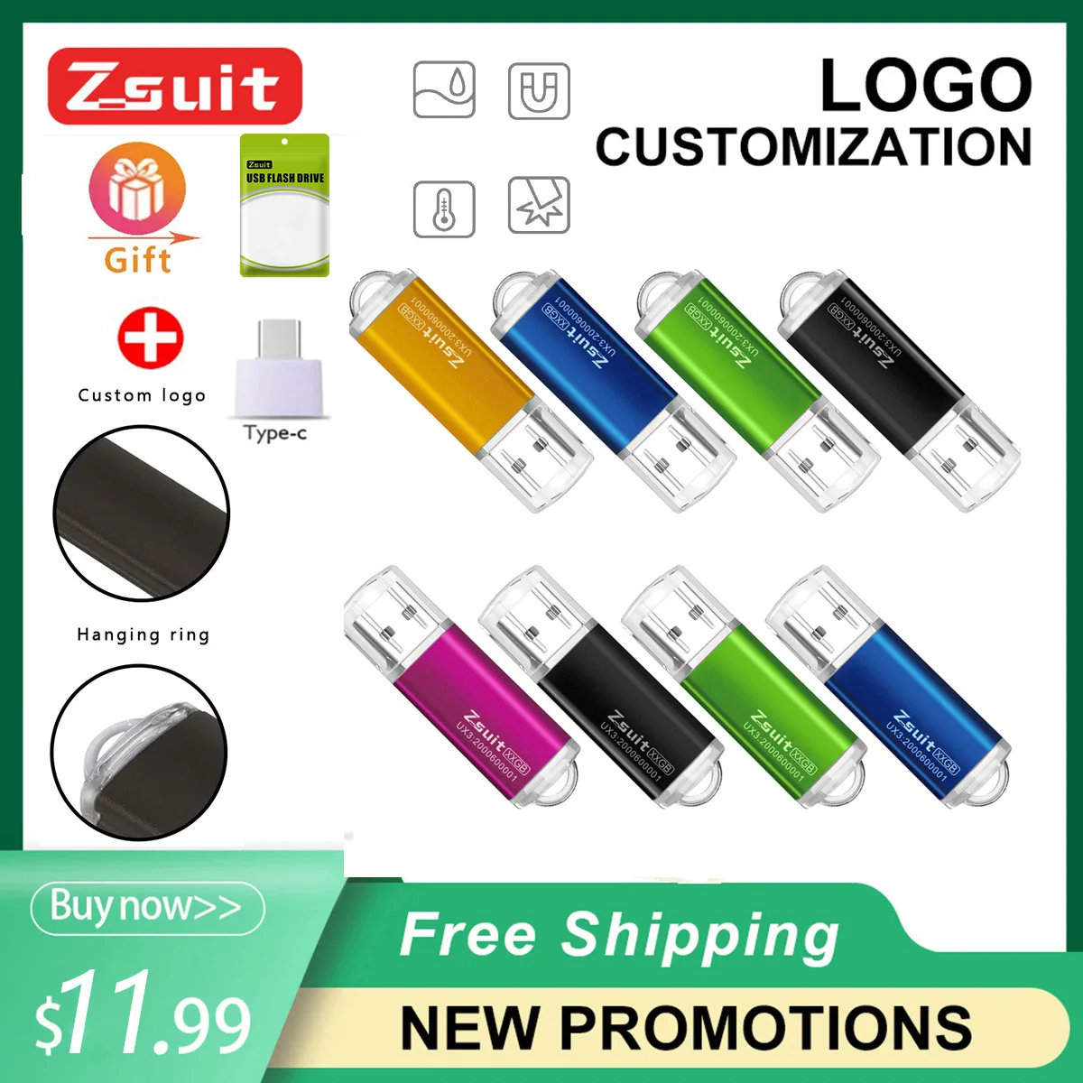 Zsuit free custom 10pcs usb флэш-накопители - Фотография_6