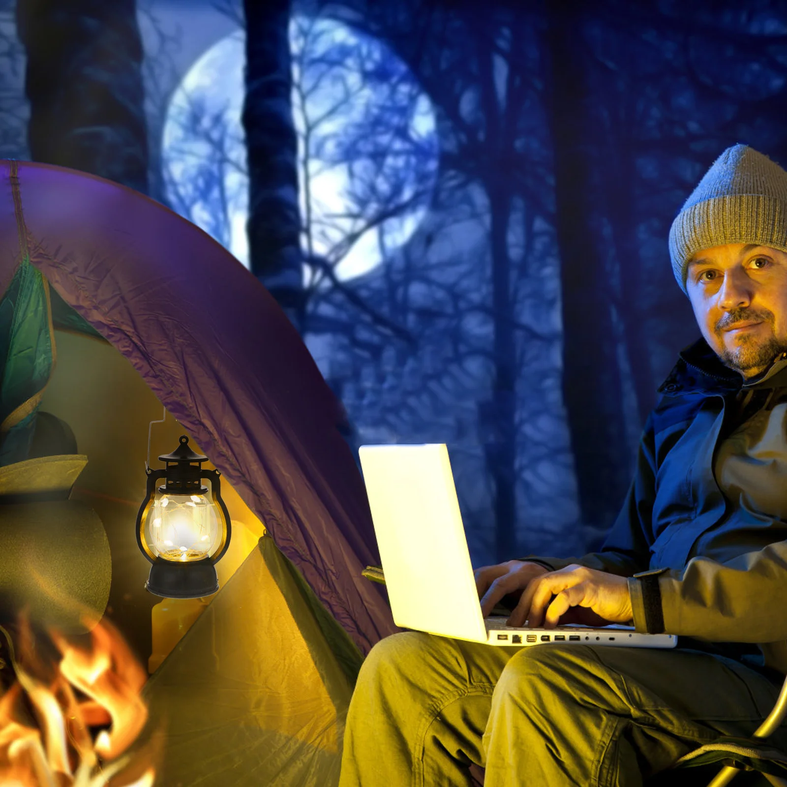 Винтажный декоративный фонарь компактного размера - Фотография_3