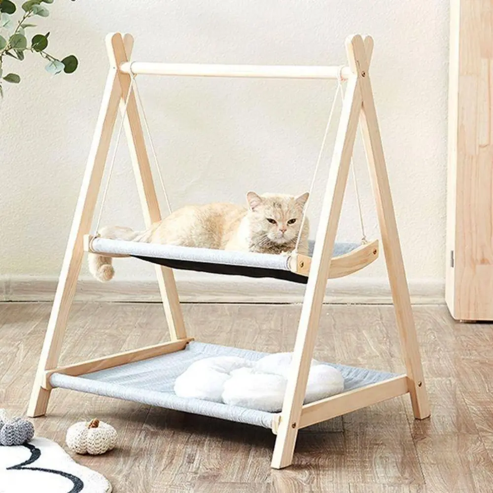 Качели для кошек из цельного дерева - Фотография_3