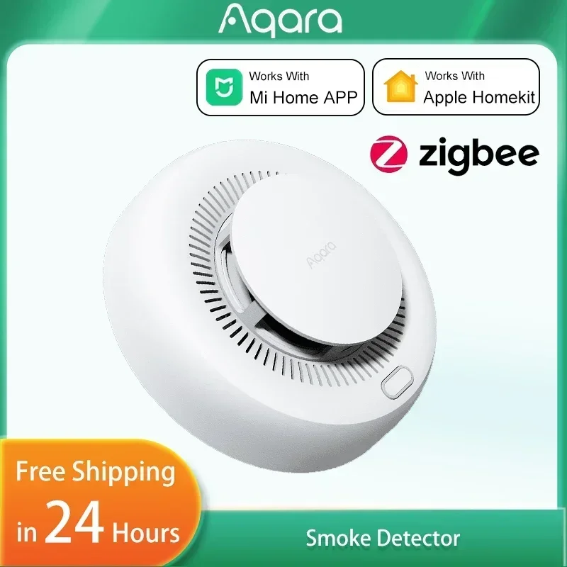 Aqara matter детектор дыма датчик пожарной сигнализации монитор zigbee 3