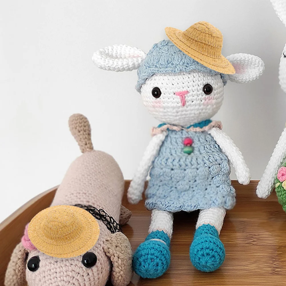 Миниатюрные соломенные шляпы 7 см - Фотография_6