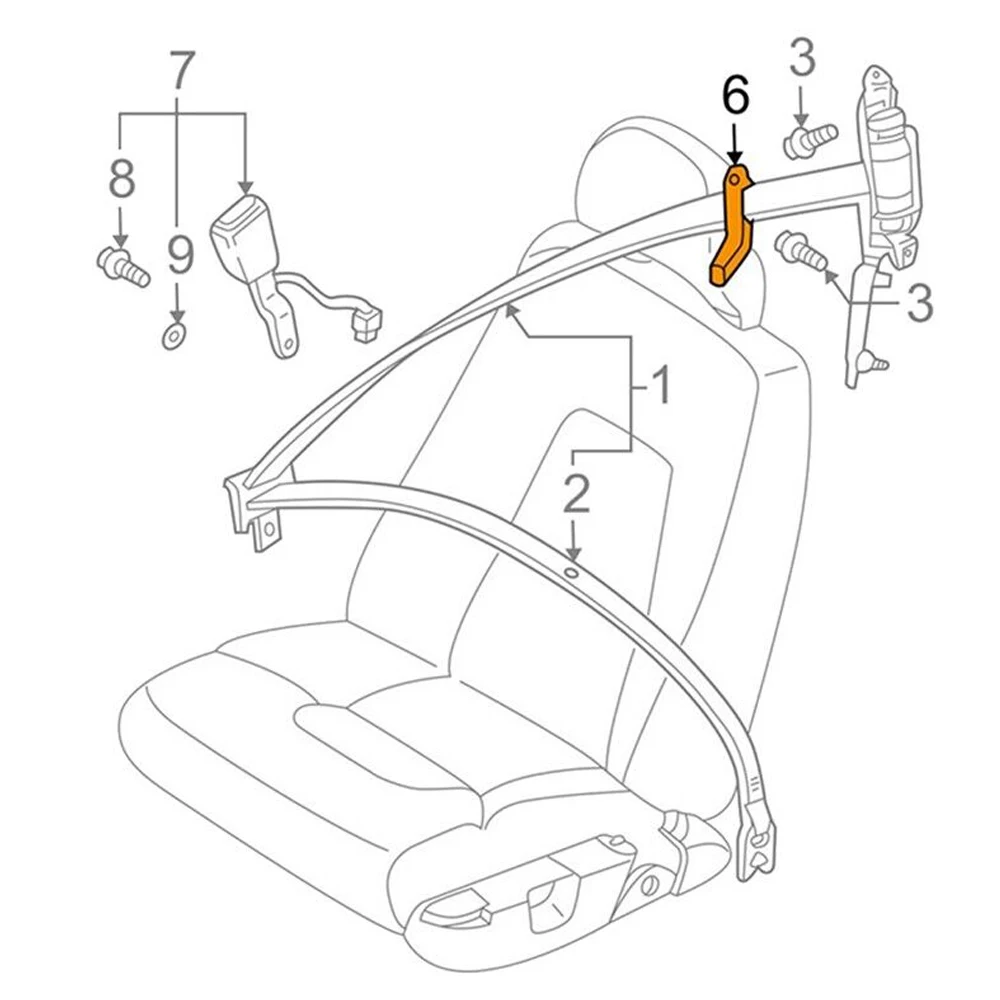Направляющее кольцо втягивающего ремня переднего ремня безопасности - Фотография_6