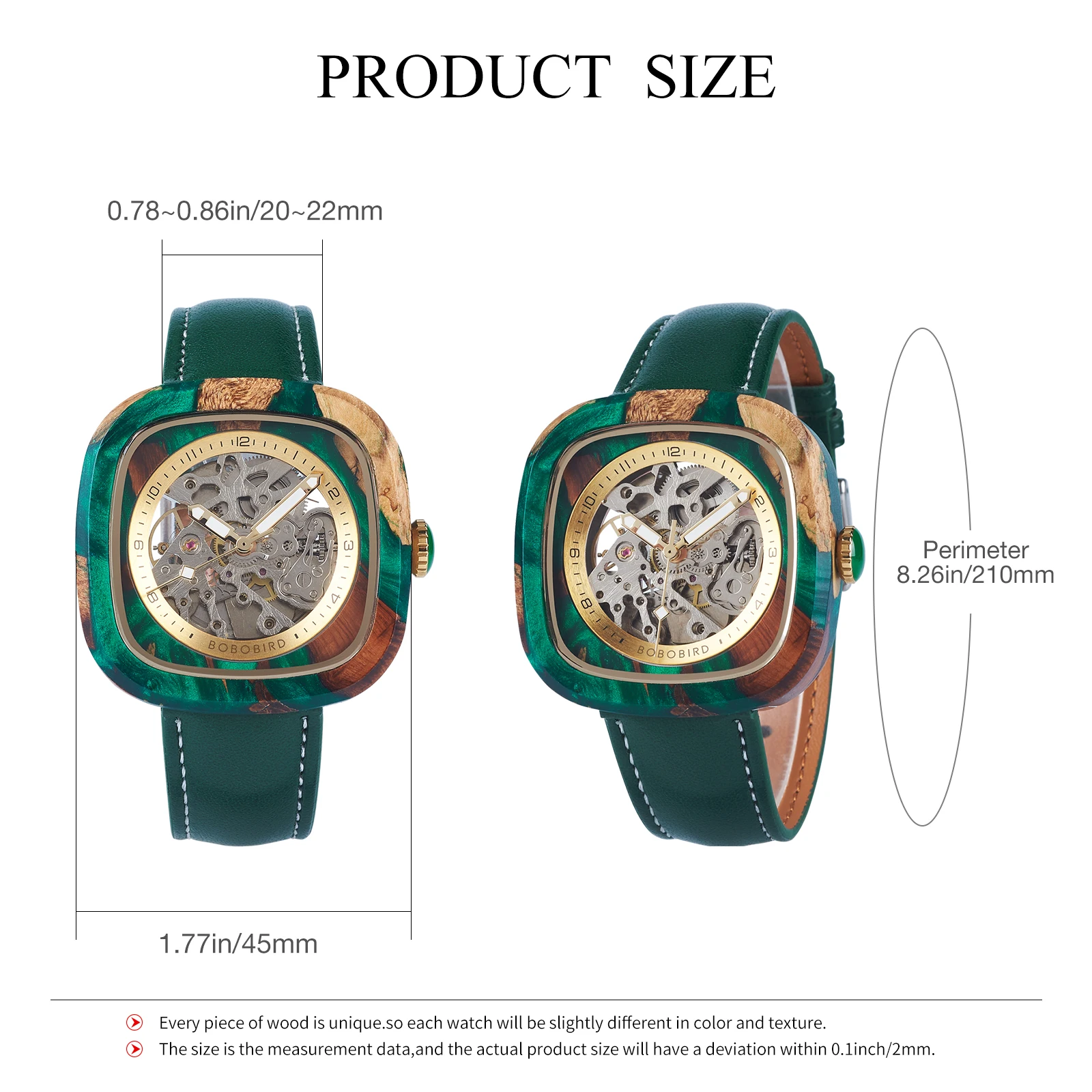 Персонализированные мужские механические часы bobo bird - Фотография_5