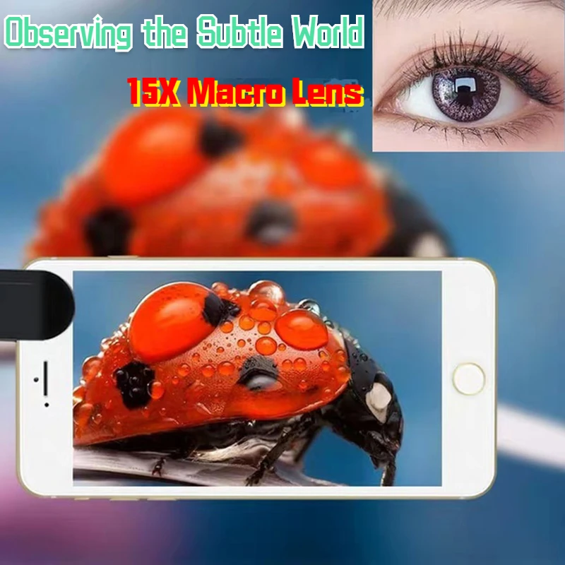 4k hd super 15x макрообъектив для смартфона с защитой от искажений 0 - Фотография_5