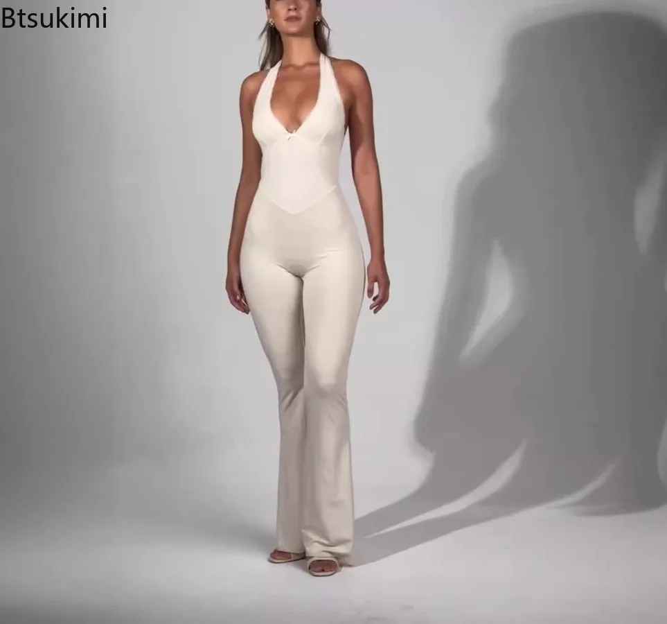 Новый сексуальный комбинезон с v-образным вырезом для тренажерного зала - Фотография_2