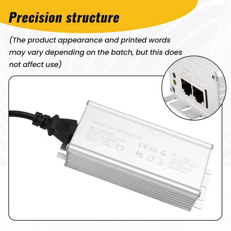 150 вт пассивный инжектор poe | 110–240 в переменного тока - Фотография_6