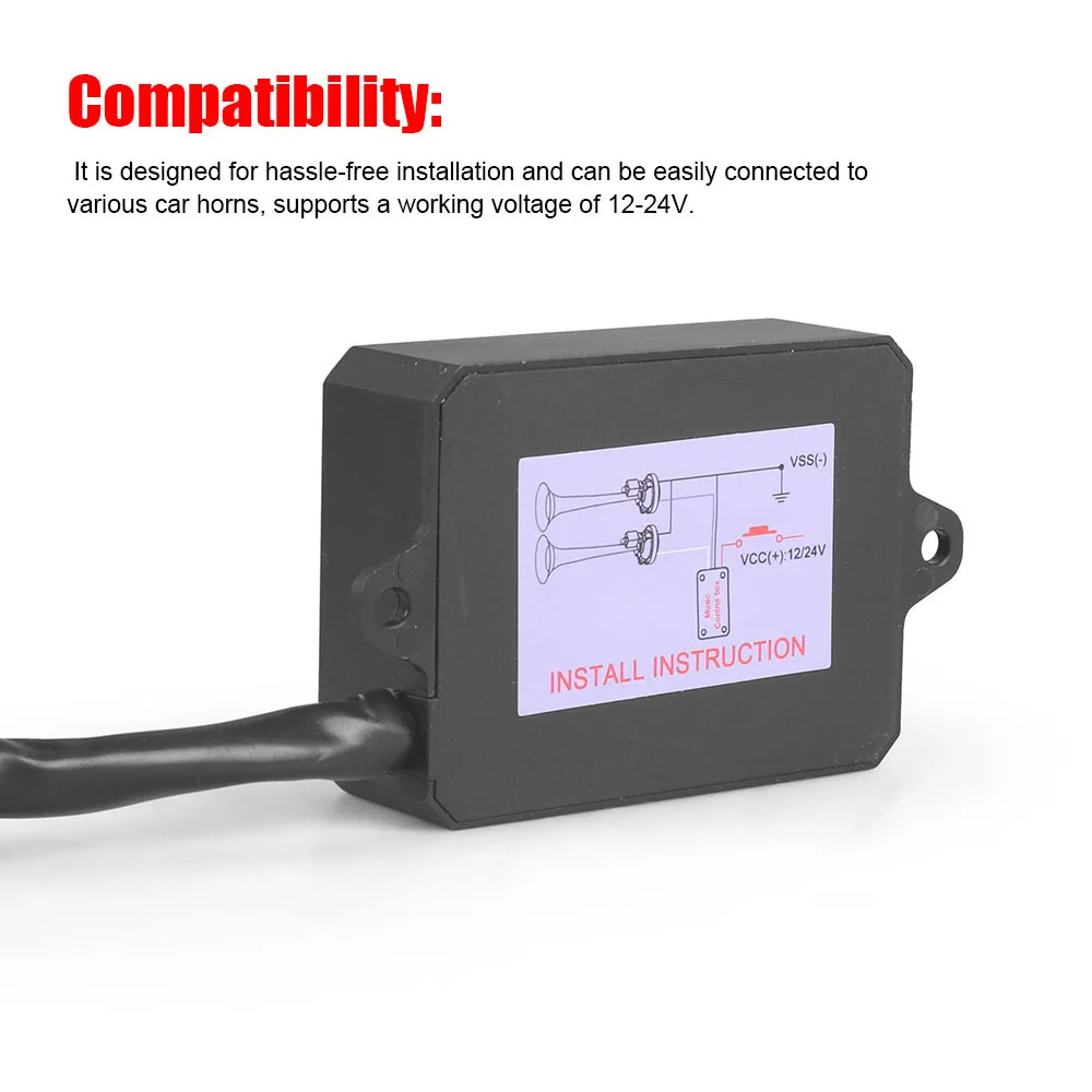 ​ nhay 3 + pro music rapid horn relay 12-24 в (8 тонов) для мотоцикла - Фотография_2
