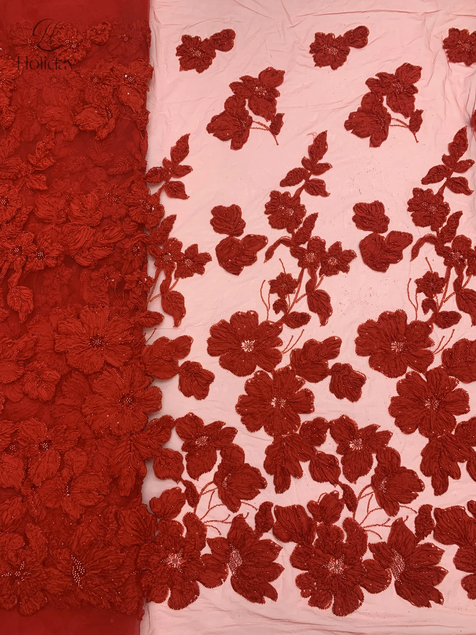 African chiffon tulle lace fabric - Фотография_3
