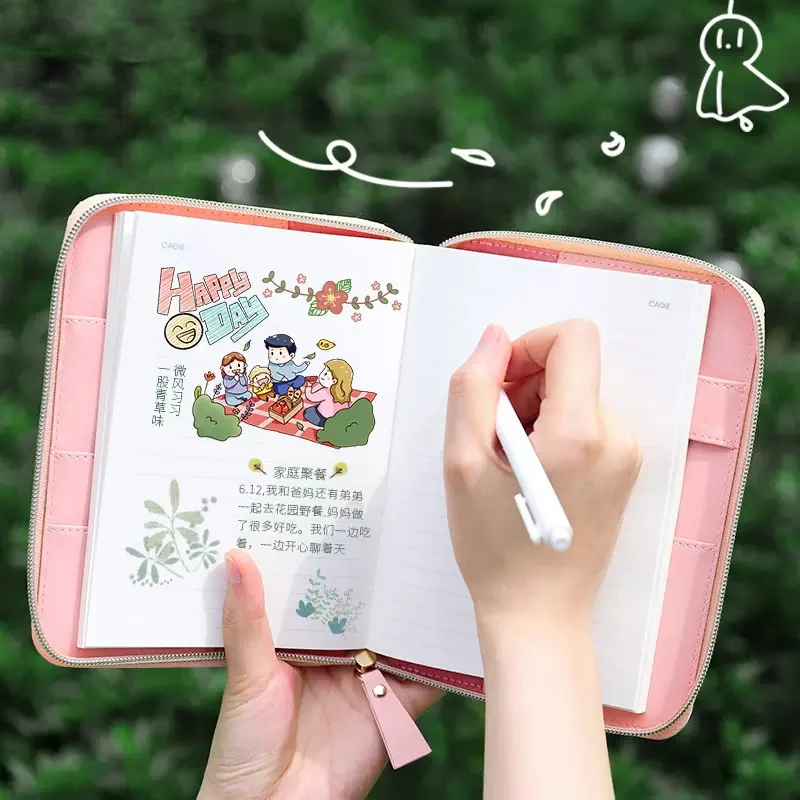 Кавайный дневник на молнии sketchbook - Фотография_6