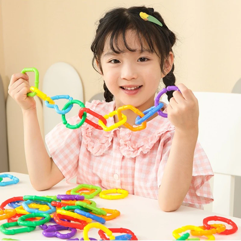 Детская геометрическая цепочка с пряжкой - Фотография_2